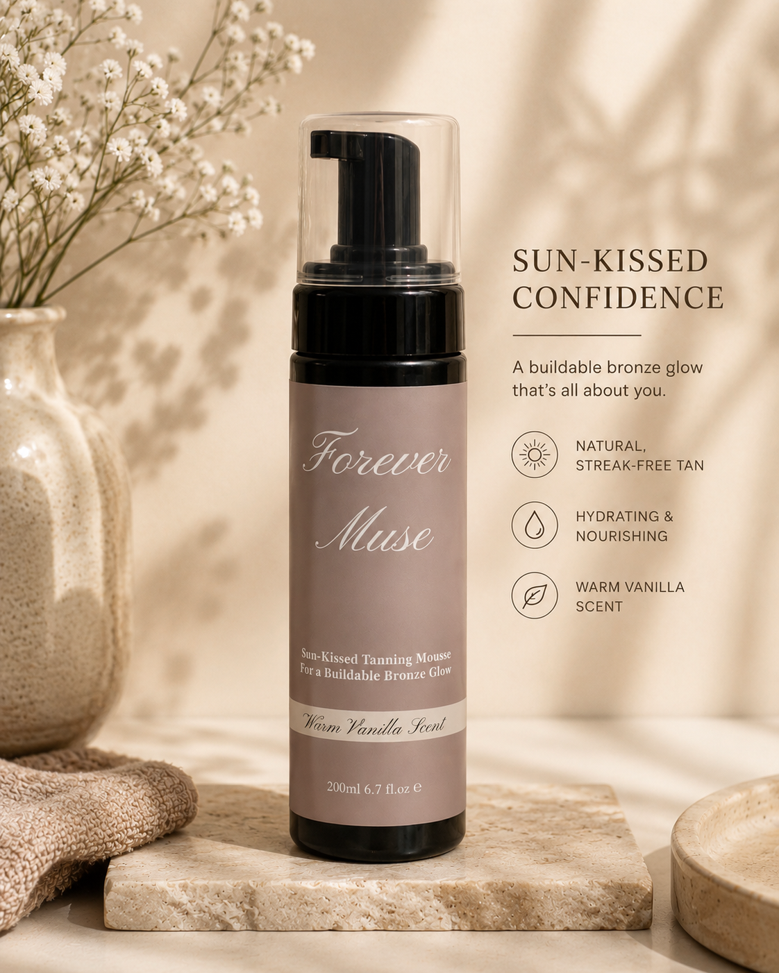 Sunkissed Tanning Mousse Infused With Warm Vanilla